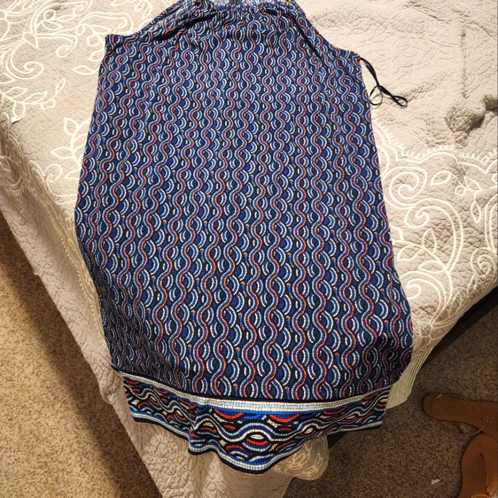 Michael Kors Navy Pattern Dress